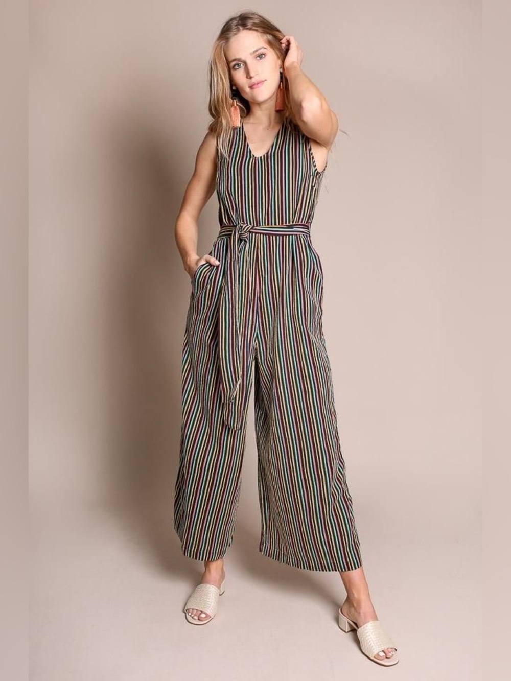 ACE & JIG Alley Jumper Fete Cotton Striped Jumpsuit Size XS